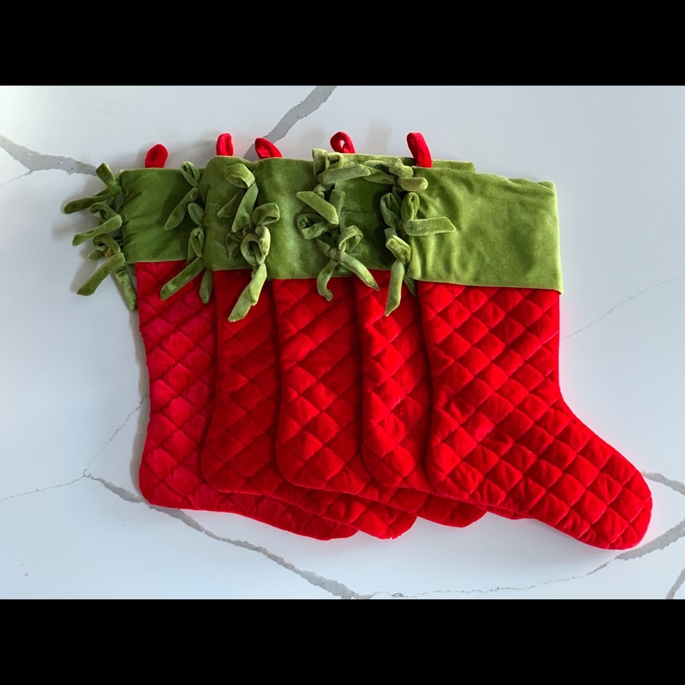 Christmas Stockings (5) Red & Green